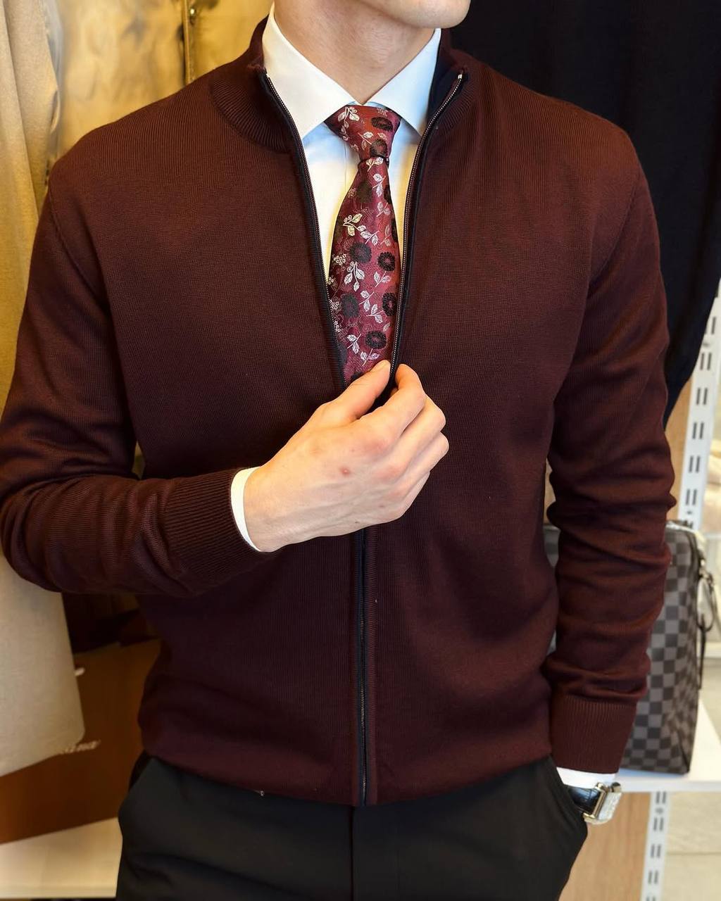 Cardigan burgundy